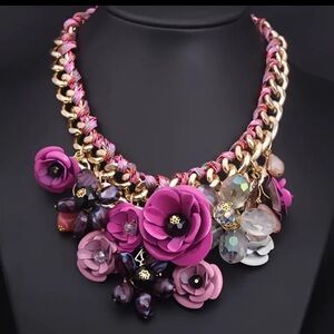 Colorful Floral Necklace Women's Bohemian Retro Style